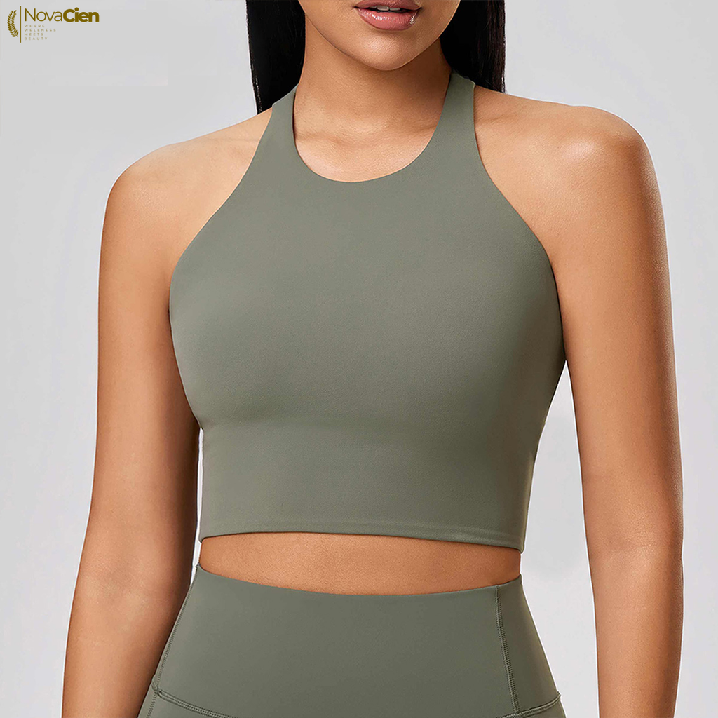 Fuel Charge High-Neck Crop Sports Vest