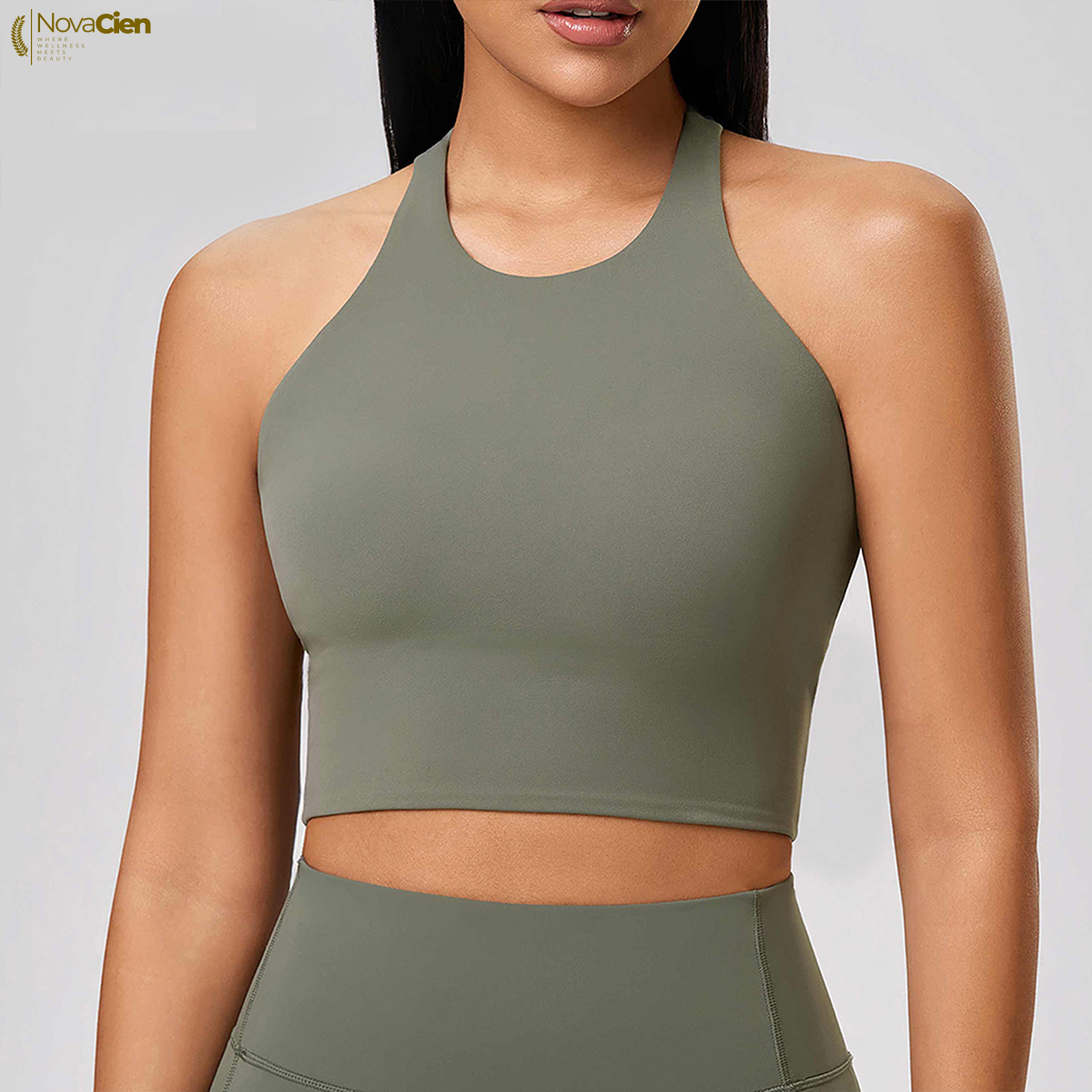 Fuel Charge High-Neck Crop Sports Vest